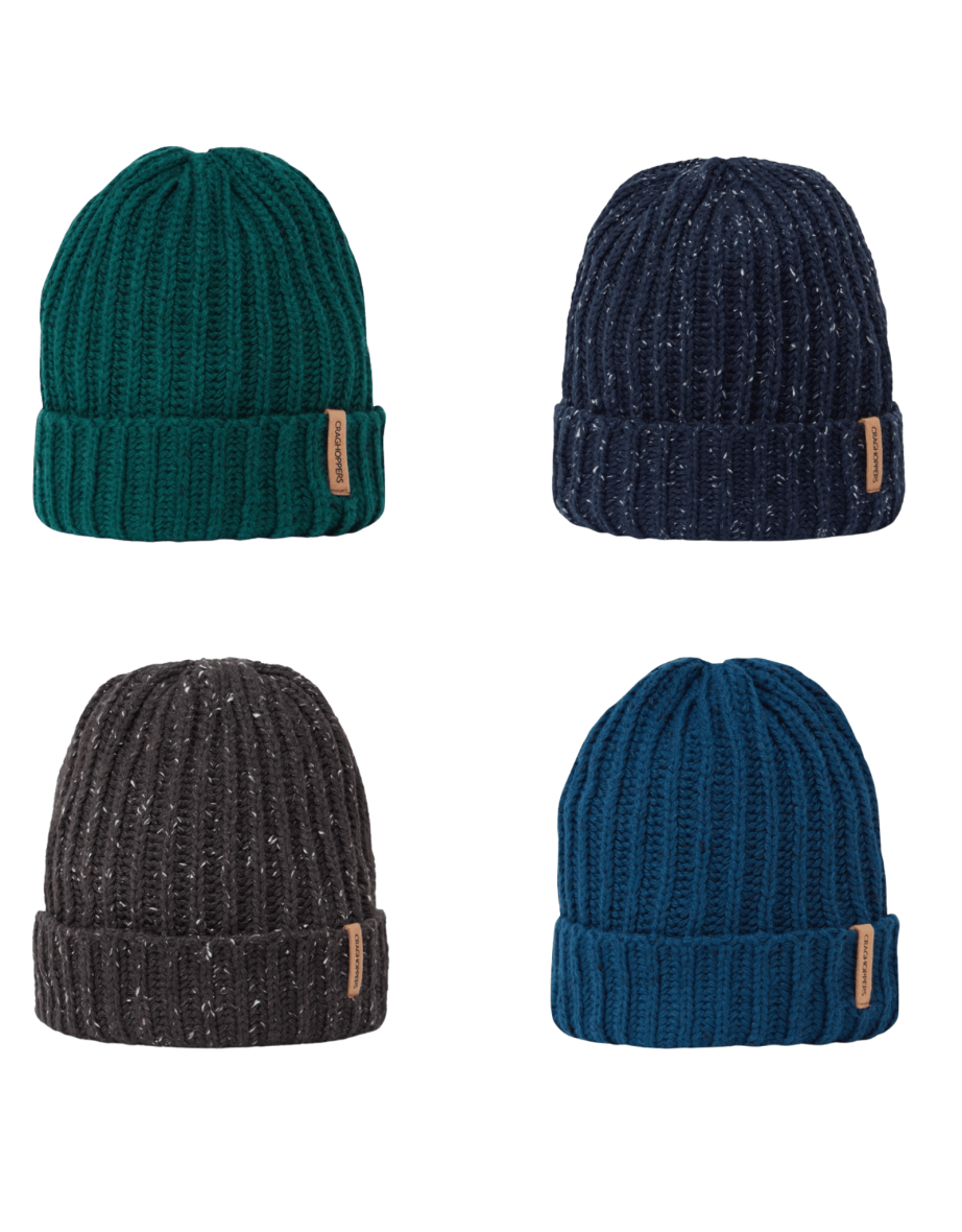 Craghoppers Mens Riber II Warm Winter Knitted Fleece Lined Beanie Hat - 1
