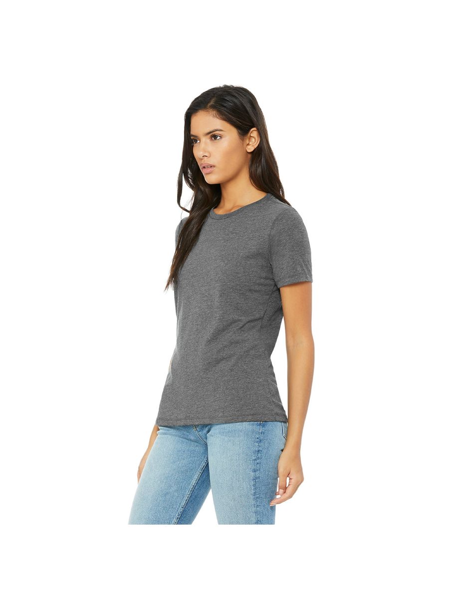 Bella + Canvas Womens/Ladies Heather Jersey Relaxed Fit T-Shirt - Deep Heather - 3