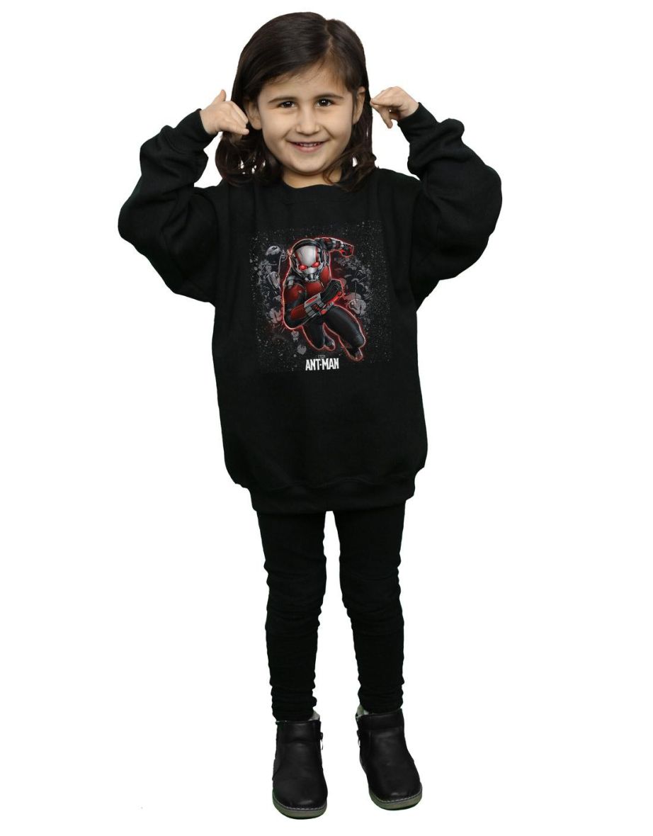 Marvel Girls Ant-Man Ants Running Sweatshirt - Black - 3