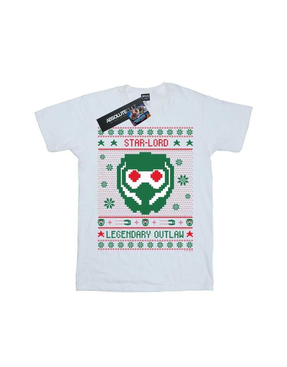 Marvel Boys Guardians Of The Galaxy Vol. 2 Star Lord Fair Isle T-Shirt - White - 1