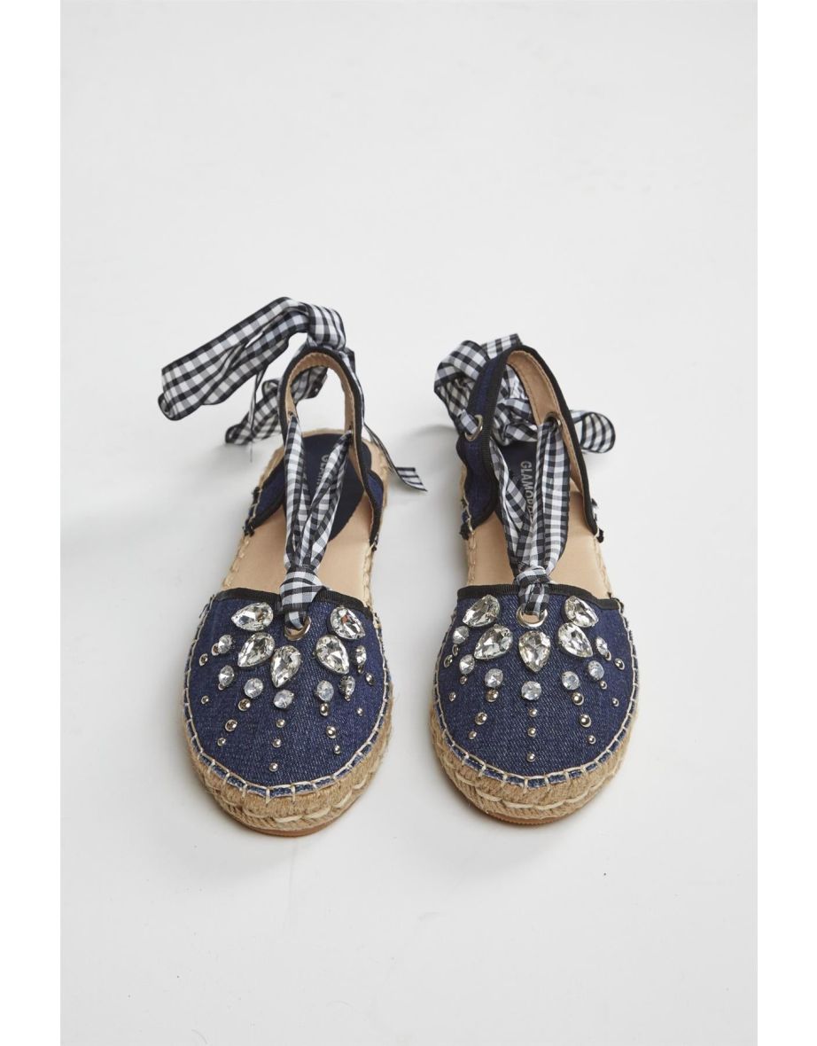 Denim Strappy Sandals