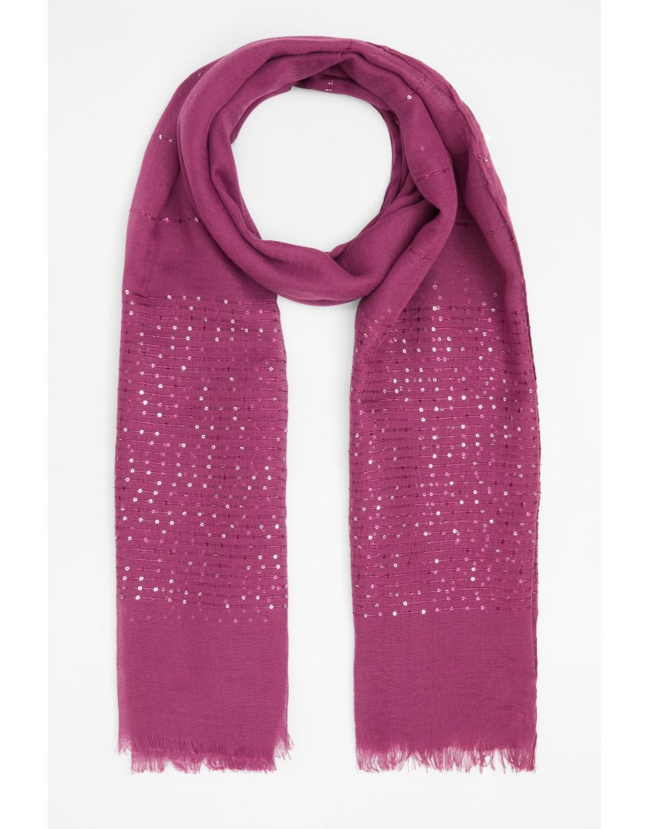 Berry Sequin Scarf