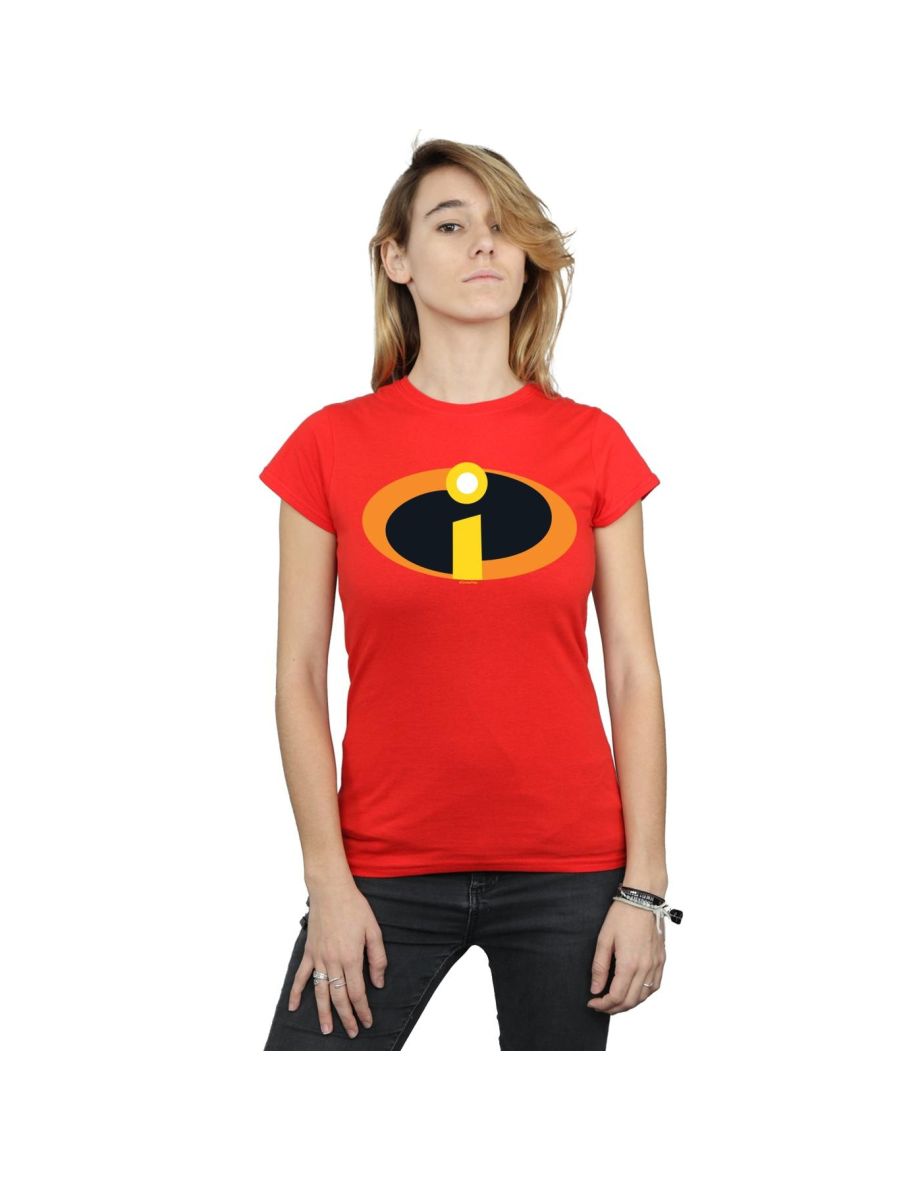 Disney Womens/Ladies The Incredibles Costume Logo Cotton T-Shirt - Red