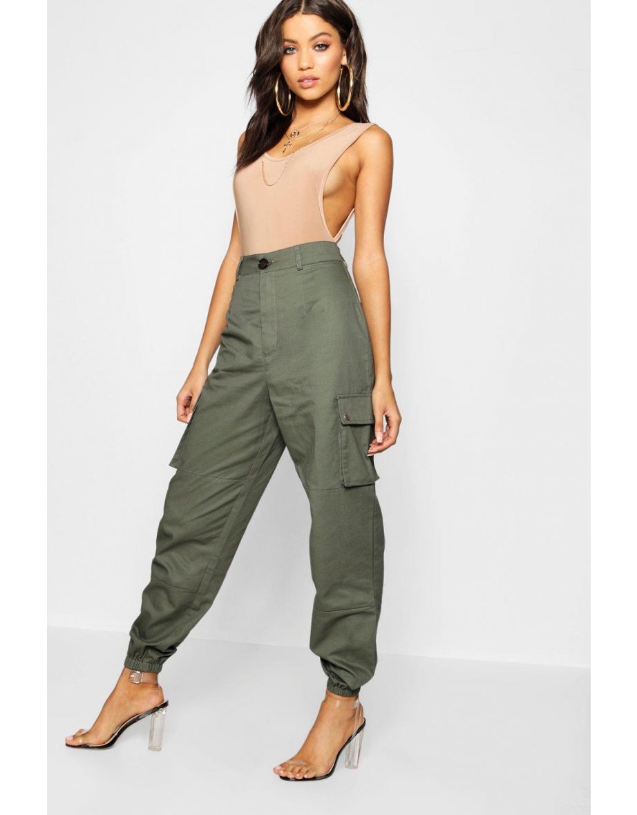 Woven Pocket Cargo Trousers - sand - 3