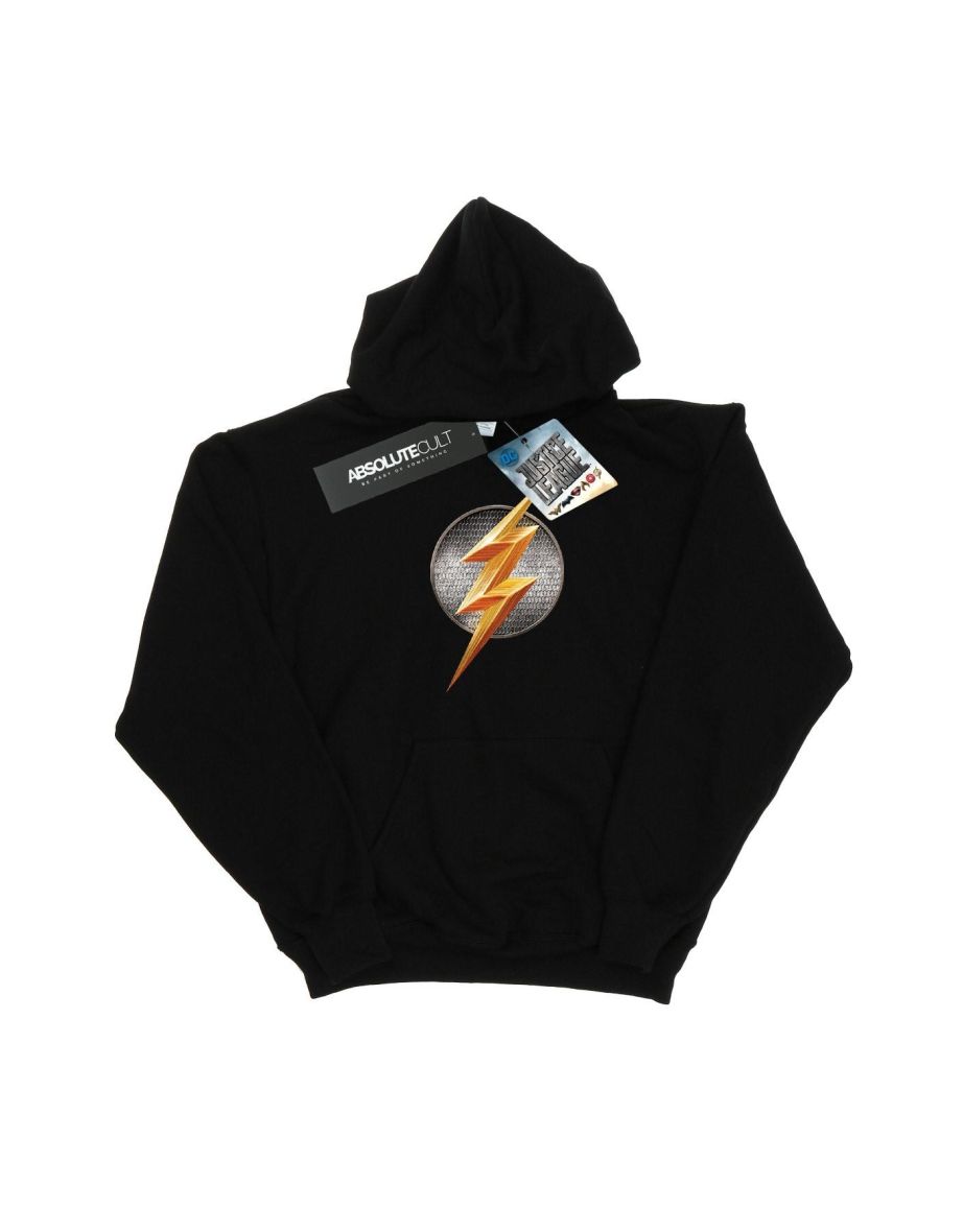 DC Comics Boys Justice League Movie Flash Emblem Hoodie - Black