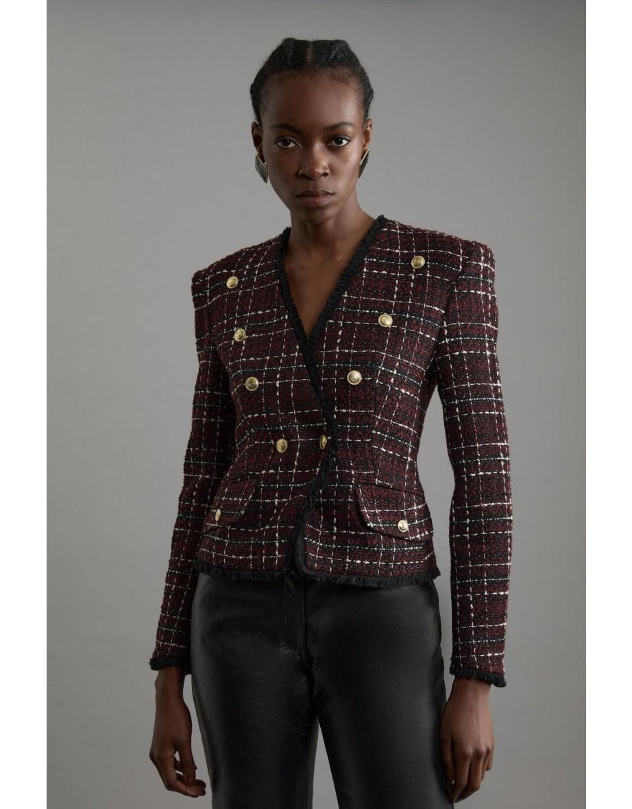 Petite Tailored Asymmetric Tailored Blazer