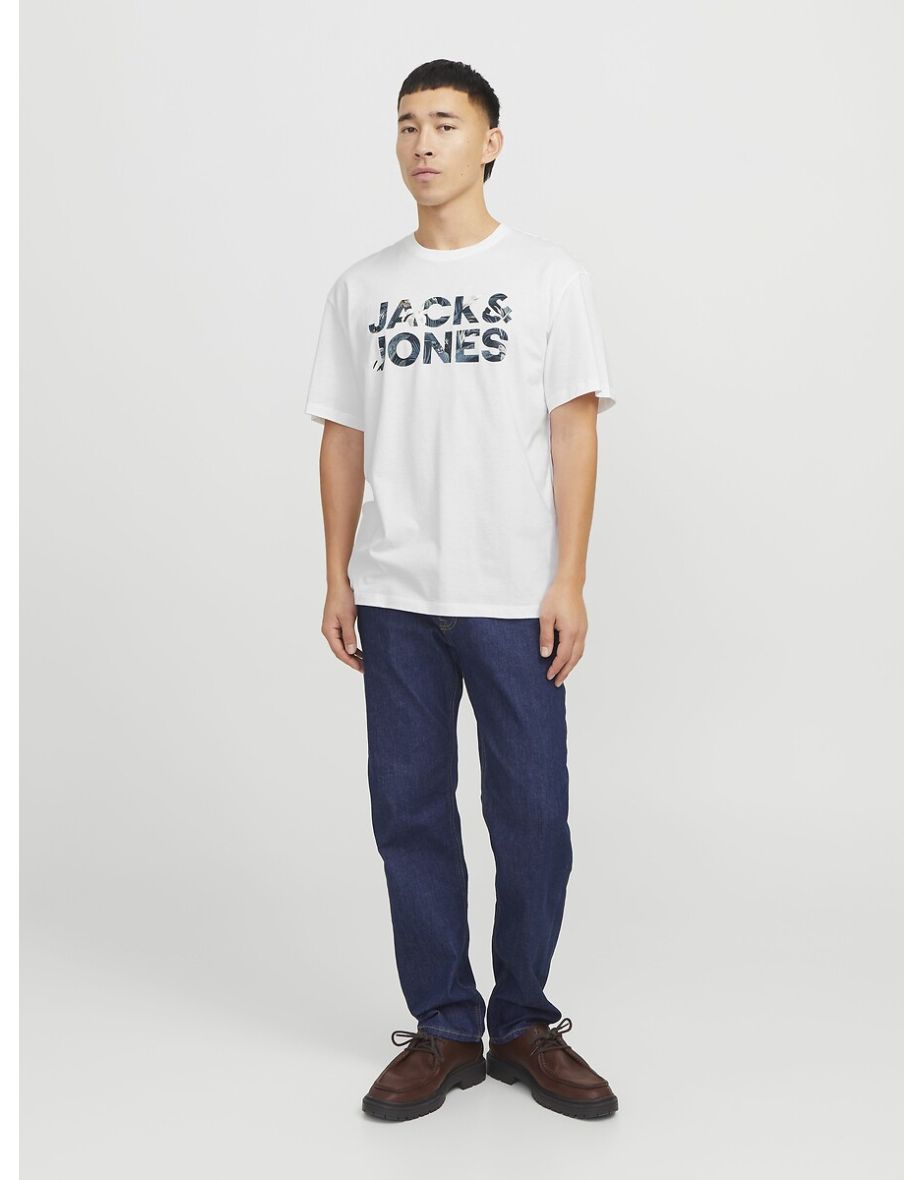 Relaxed T-Shirt with Floral Logo