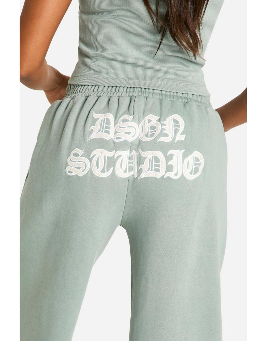 Dsgn Studio Bum Applique Straight Leg Washed Jogger - 3