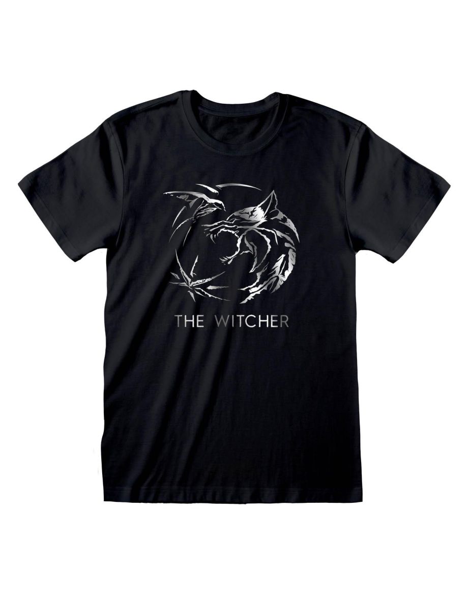 The Witcher Unisex Adult Logo T-Shirt - Black/Silver
