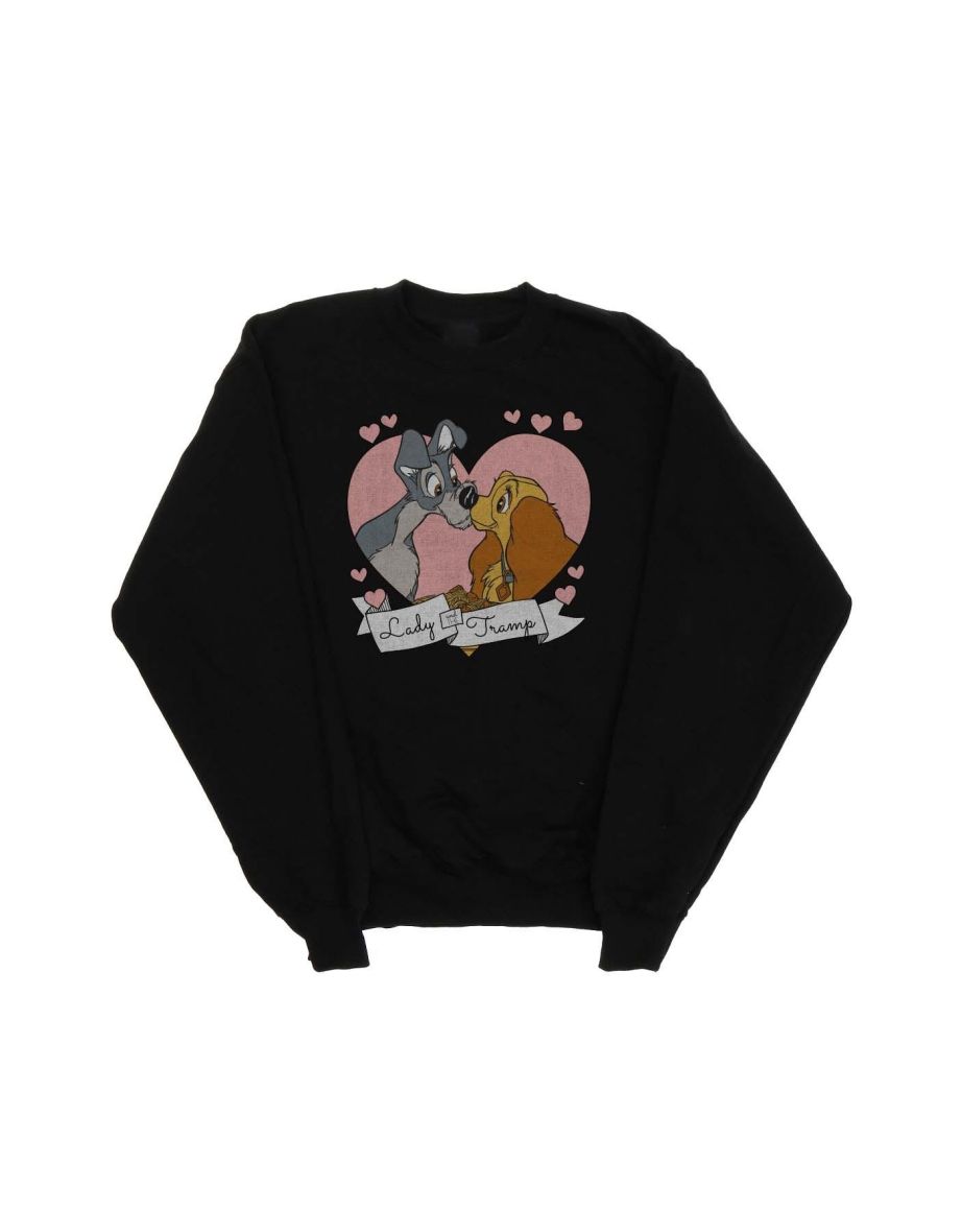 Disney Womens/Ladies Lady And The Tramp Love Sweatshirt - Black - 1