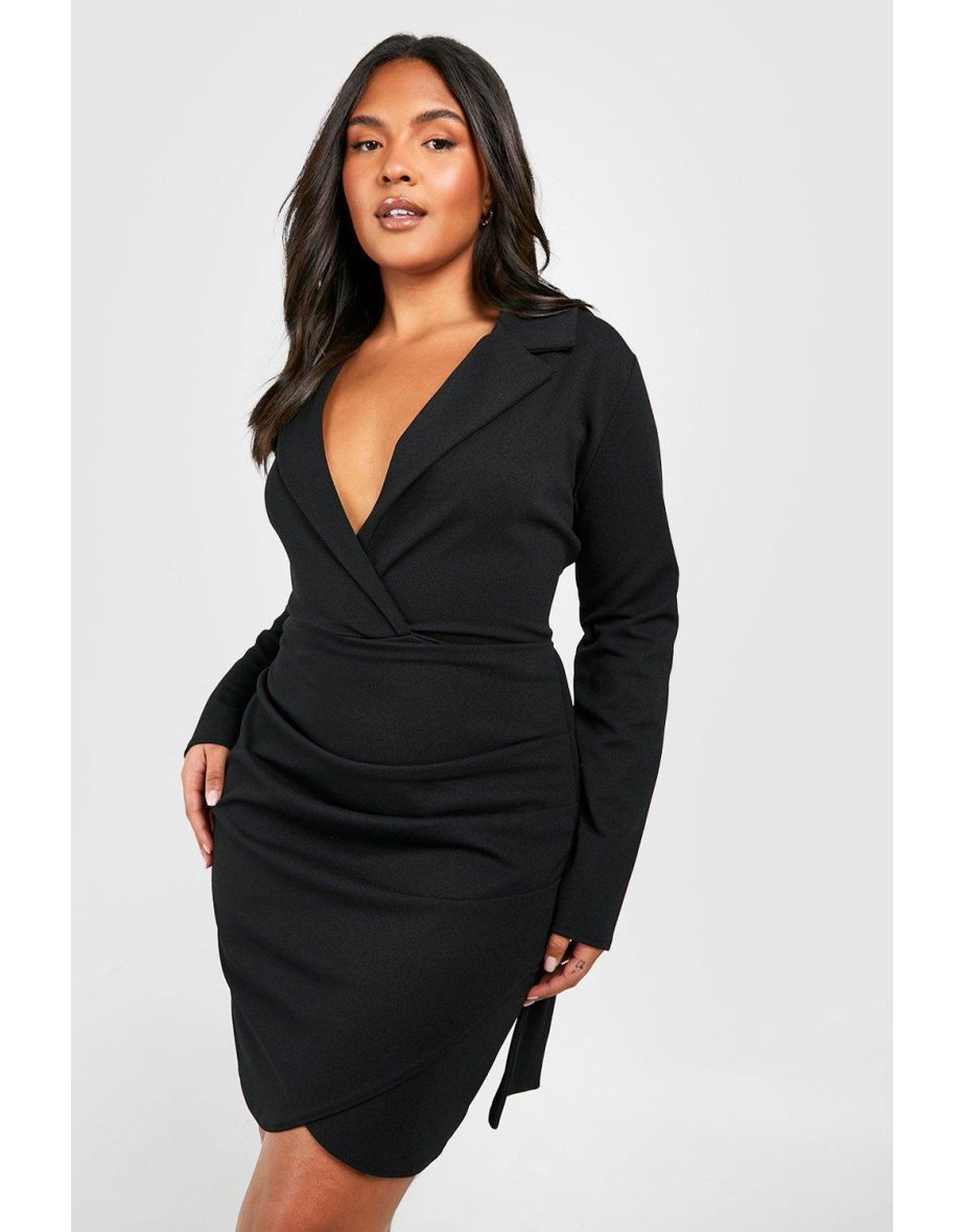 Black fitted 2025 blazer dress