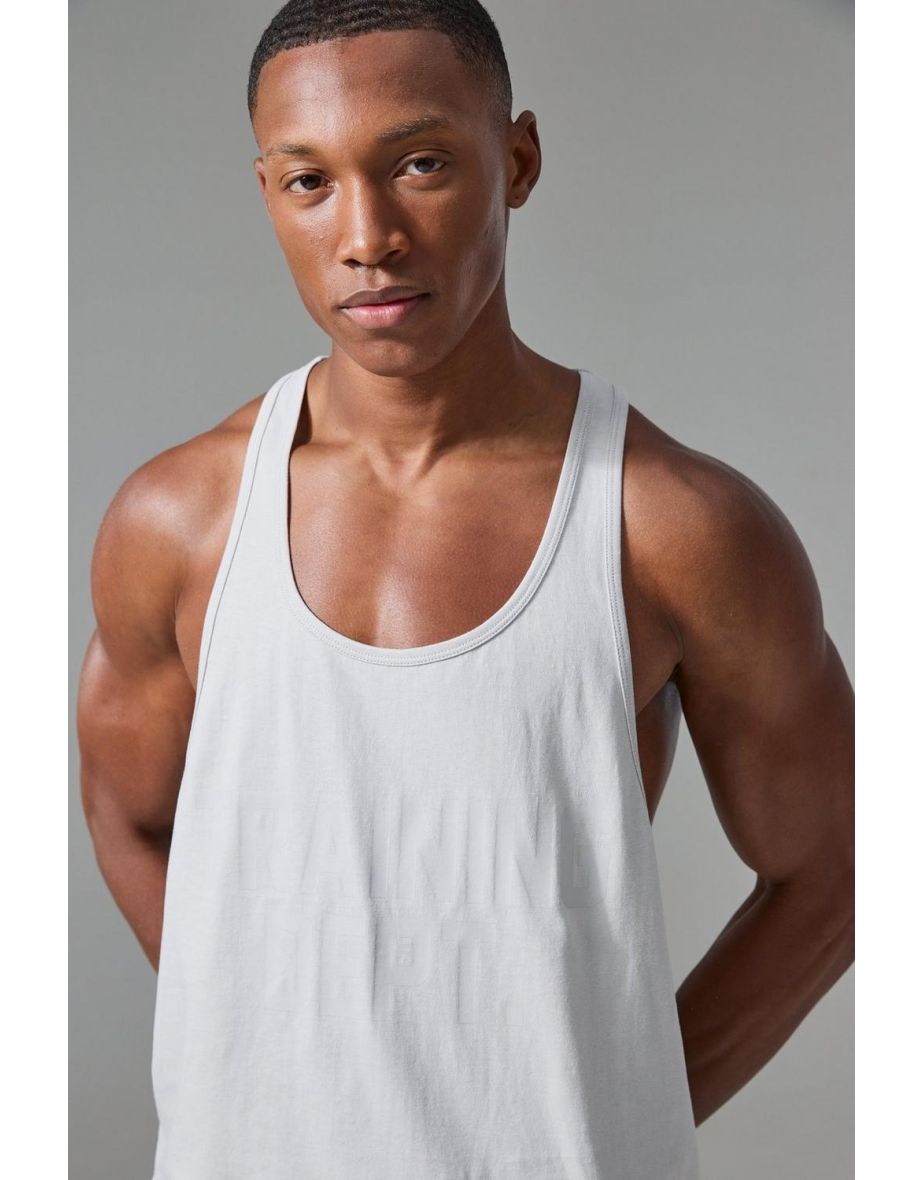 Man Active Training Dept Jersey Stringer Vest - light grey - 2