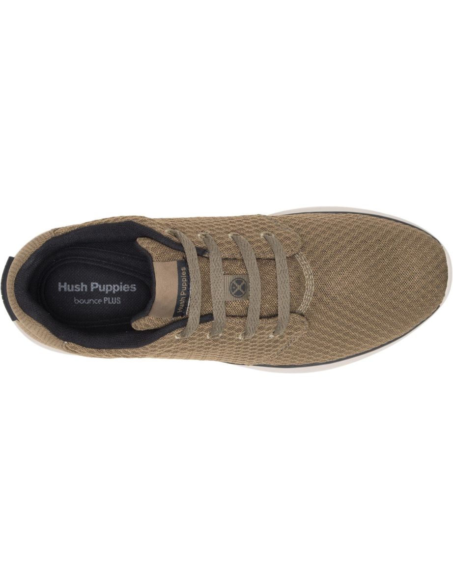 Hush Puppies Mens Good Shoe Lace Recycled Trainers - Olive - 3