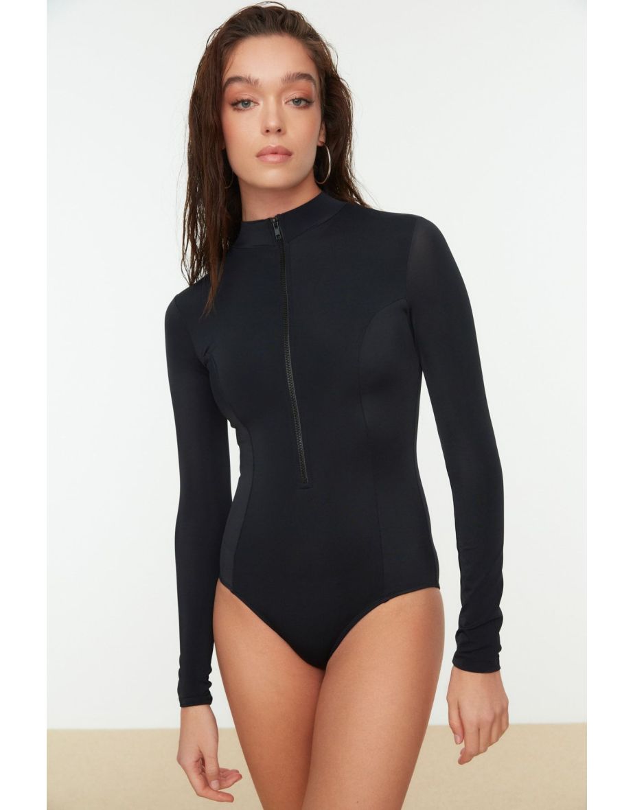 Swimsuit - Black - Plain