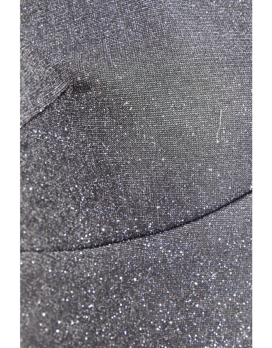 Silver Glitter Crop Top - 5