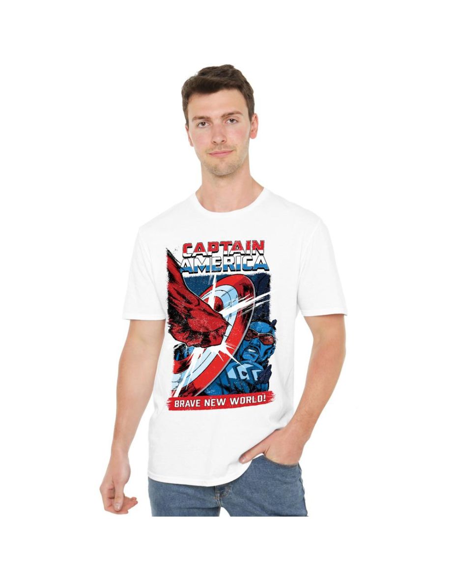 Captain America: Brave New World Mens Red Hulk Punch T-Shirt - White