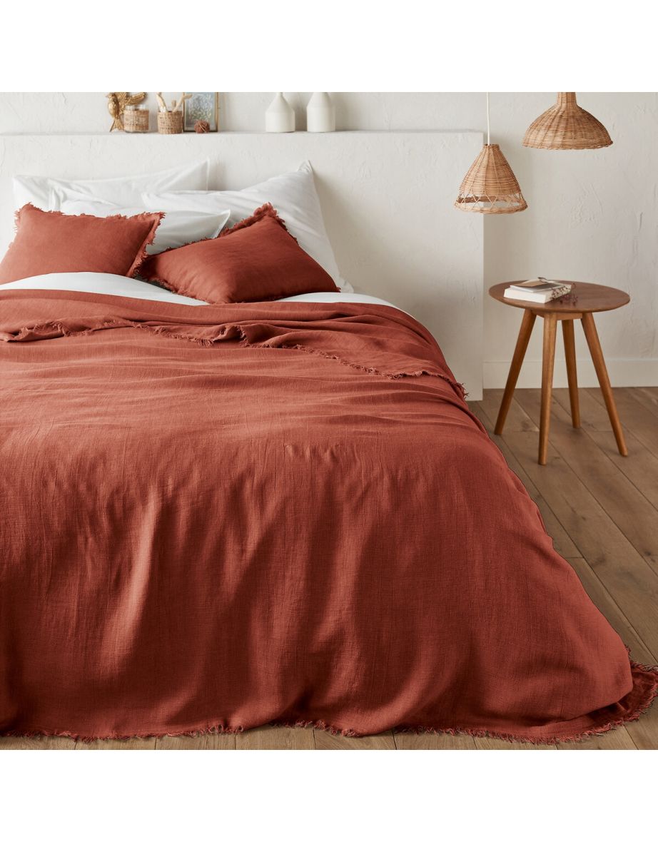 Linange 100% Washed Linen Bedspread