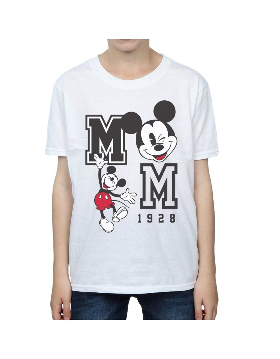 Disney Boys Mickey Mouse Jump And Wink T-Shirt - White - 3