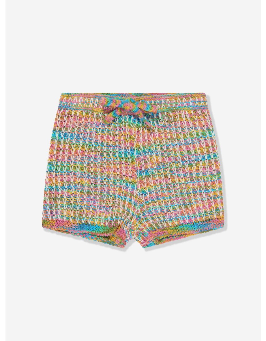 Girls August Textured Knit Shorts in Multicolour