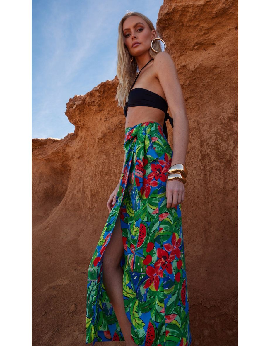 Rio Skirt in Tropic on Blue Watermelon - 2