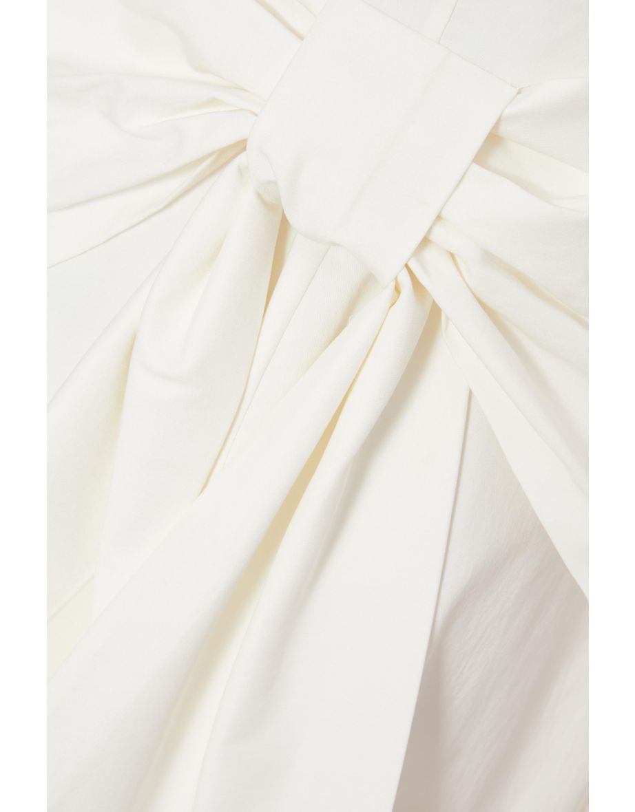 White Bow Back Mini Dress - 5