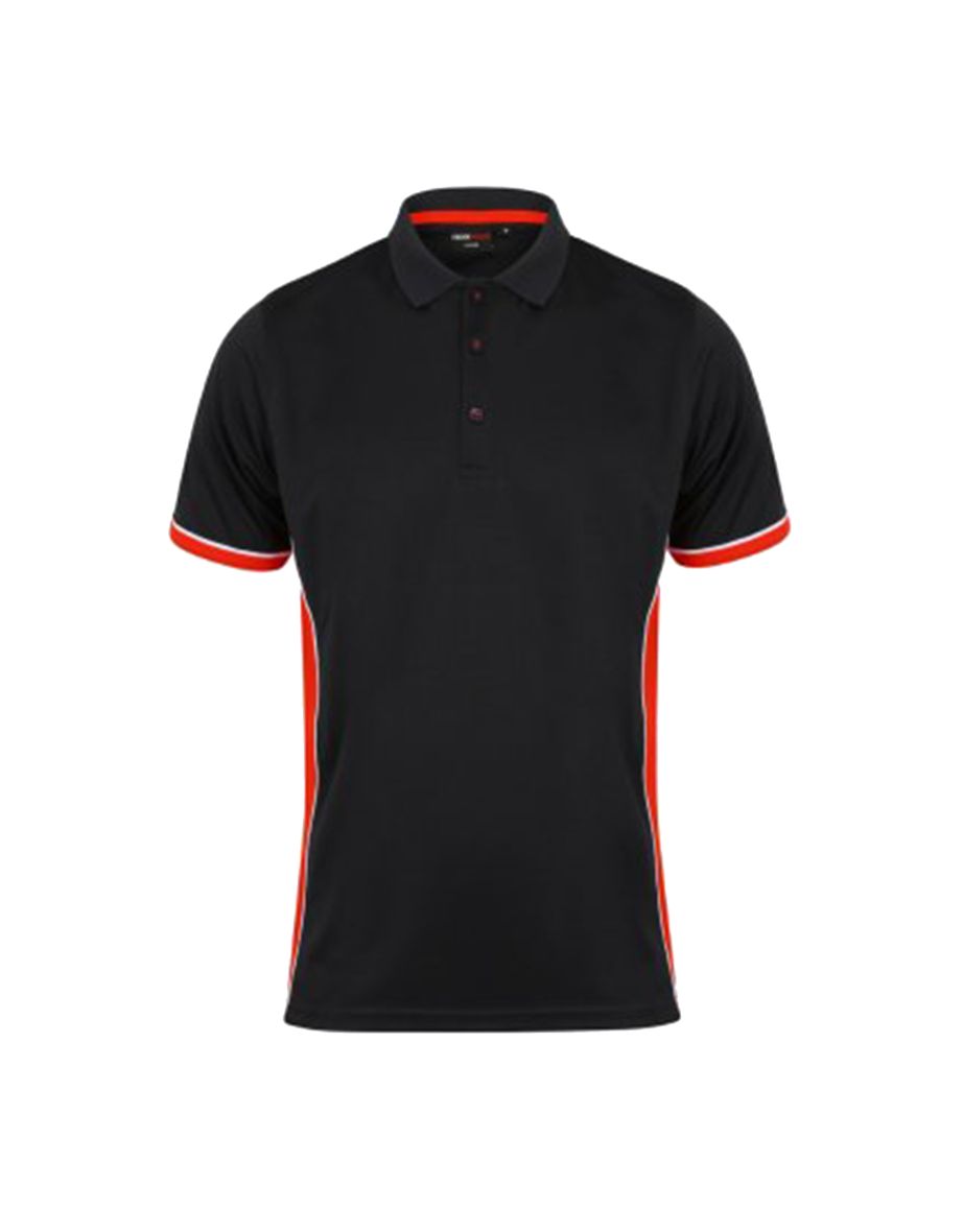 Black and red mens polo outlet shirt