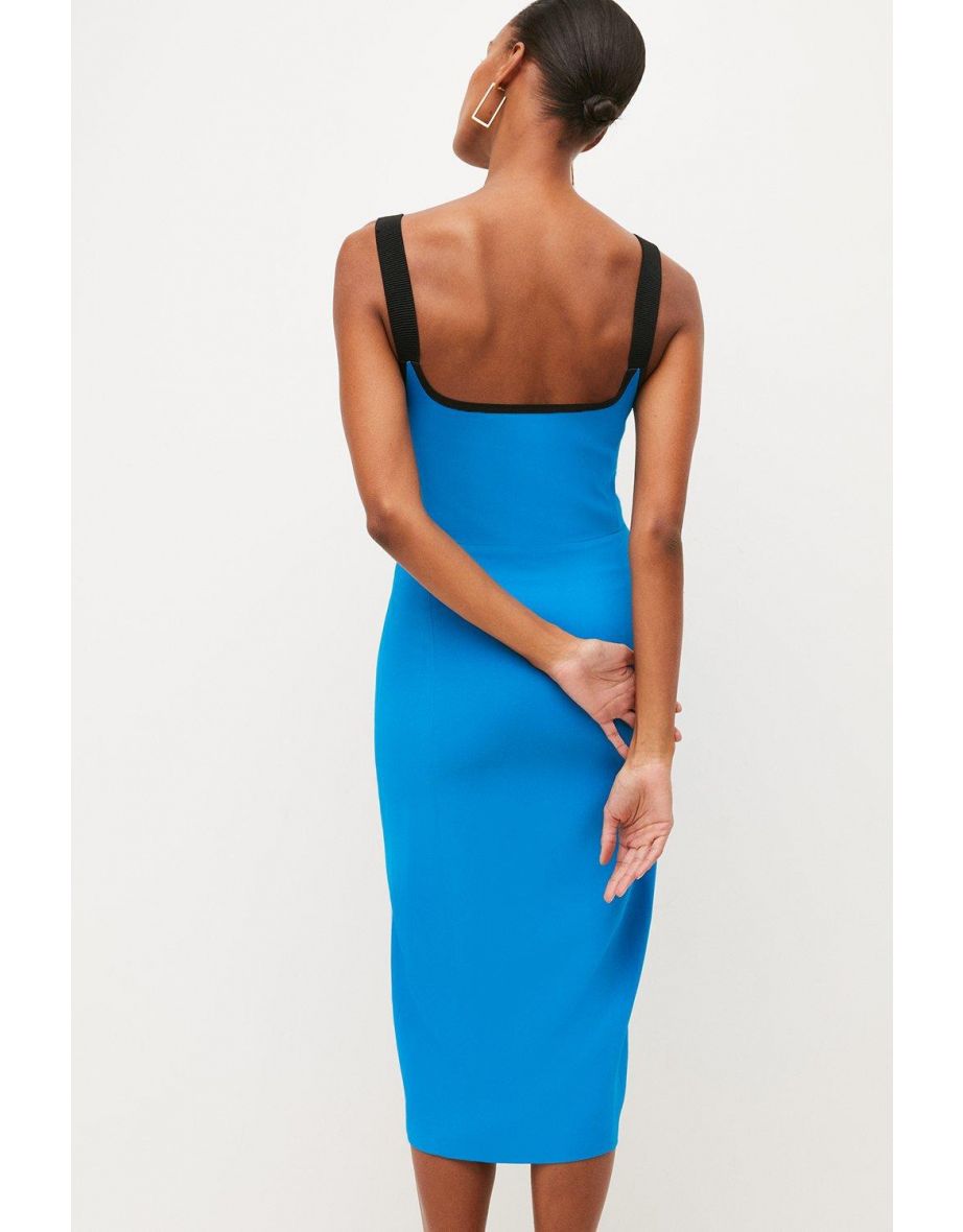 Compact Viscose Cami Pencil Dress - 2