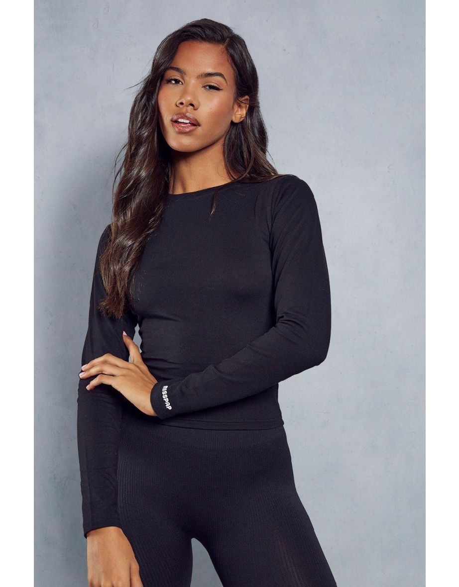 Misspap Long Sleeve Fitted T Shirt