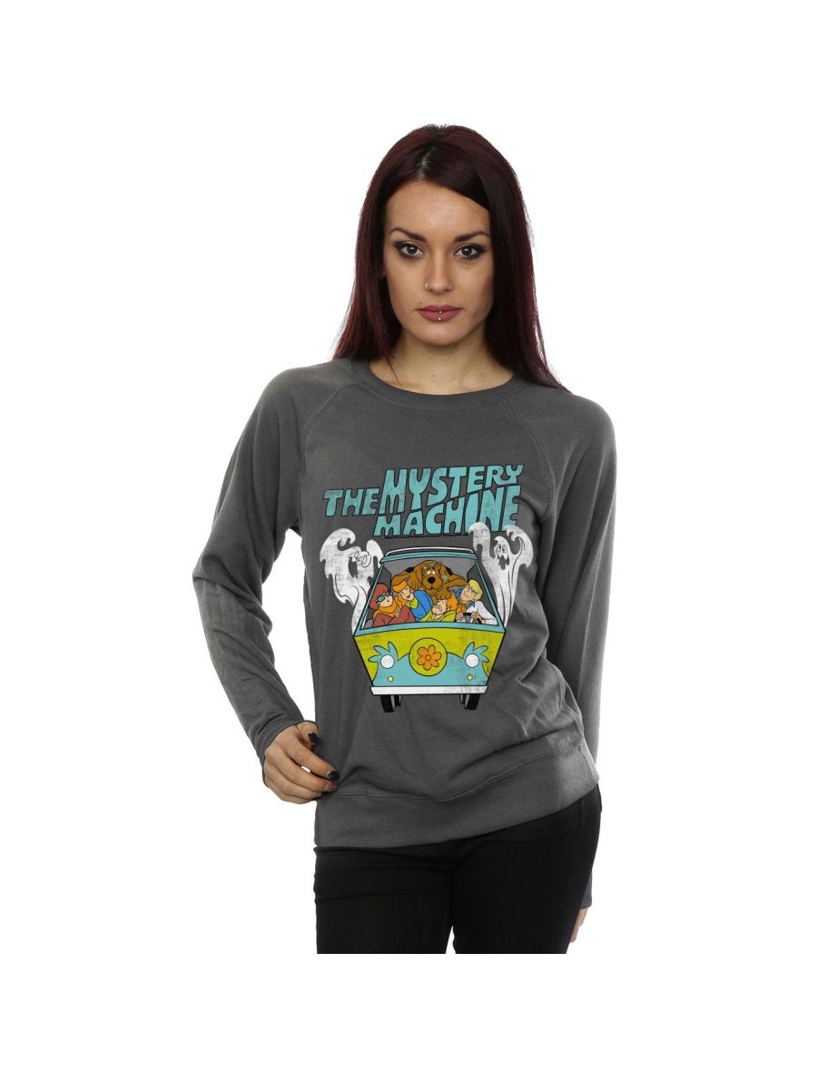 Scooby Doo Womens/Ladies Mystery Machine Sweatshirt - Charcoal