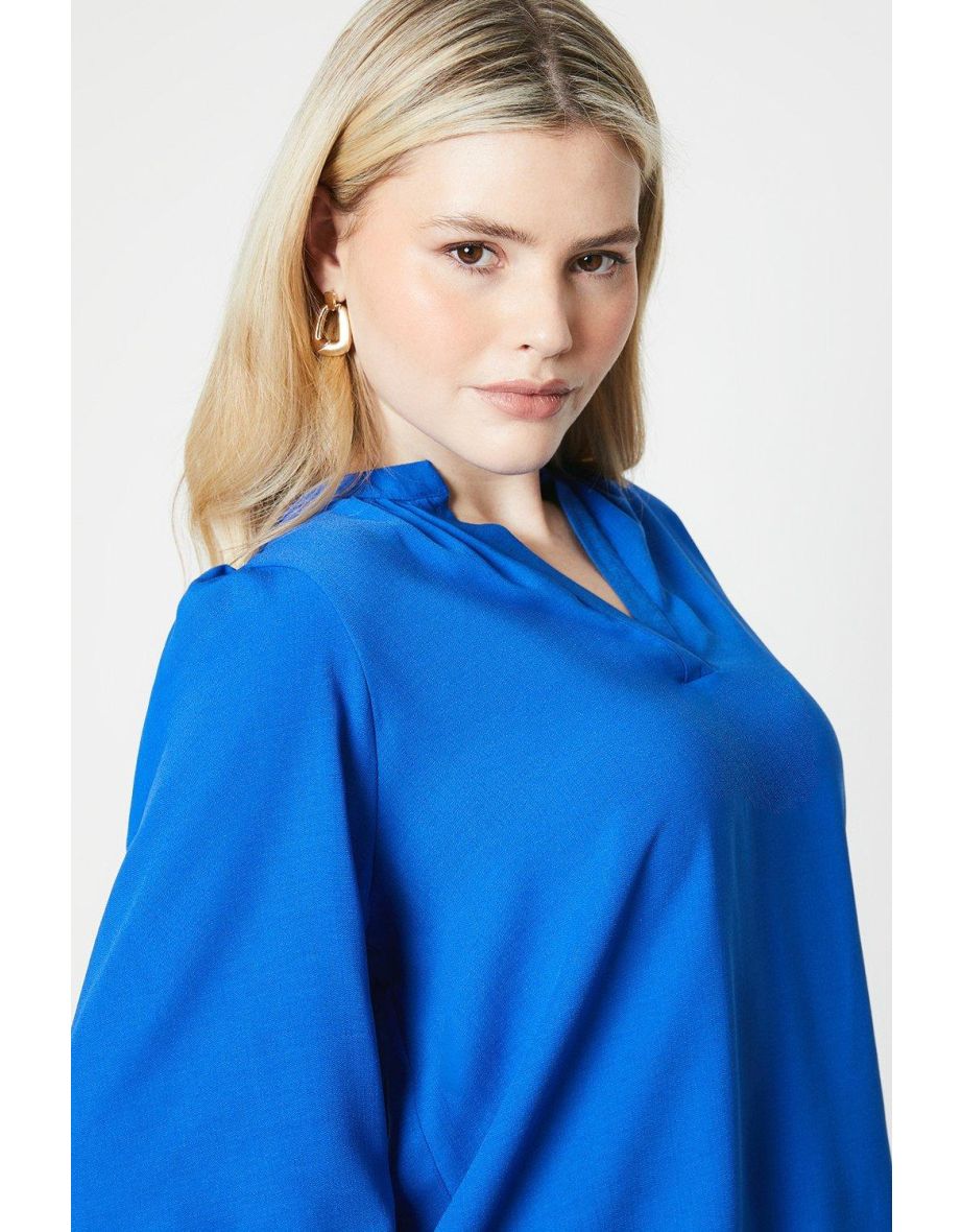Dorothy Perkins Bright Blue Ruched Shirt - 3