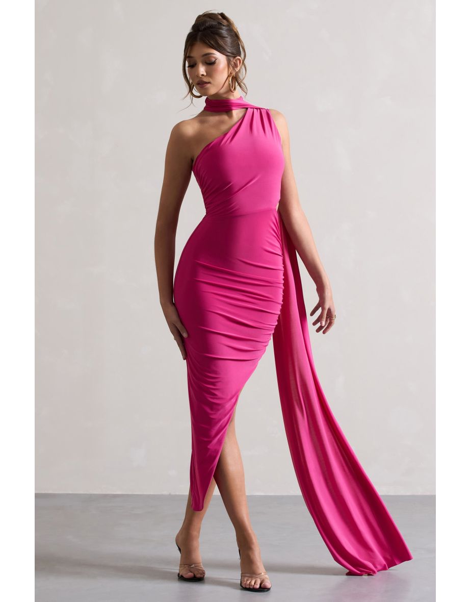 Club L London One Shoulder Bodycon Midaxi Dress - 4