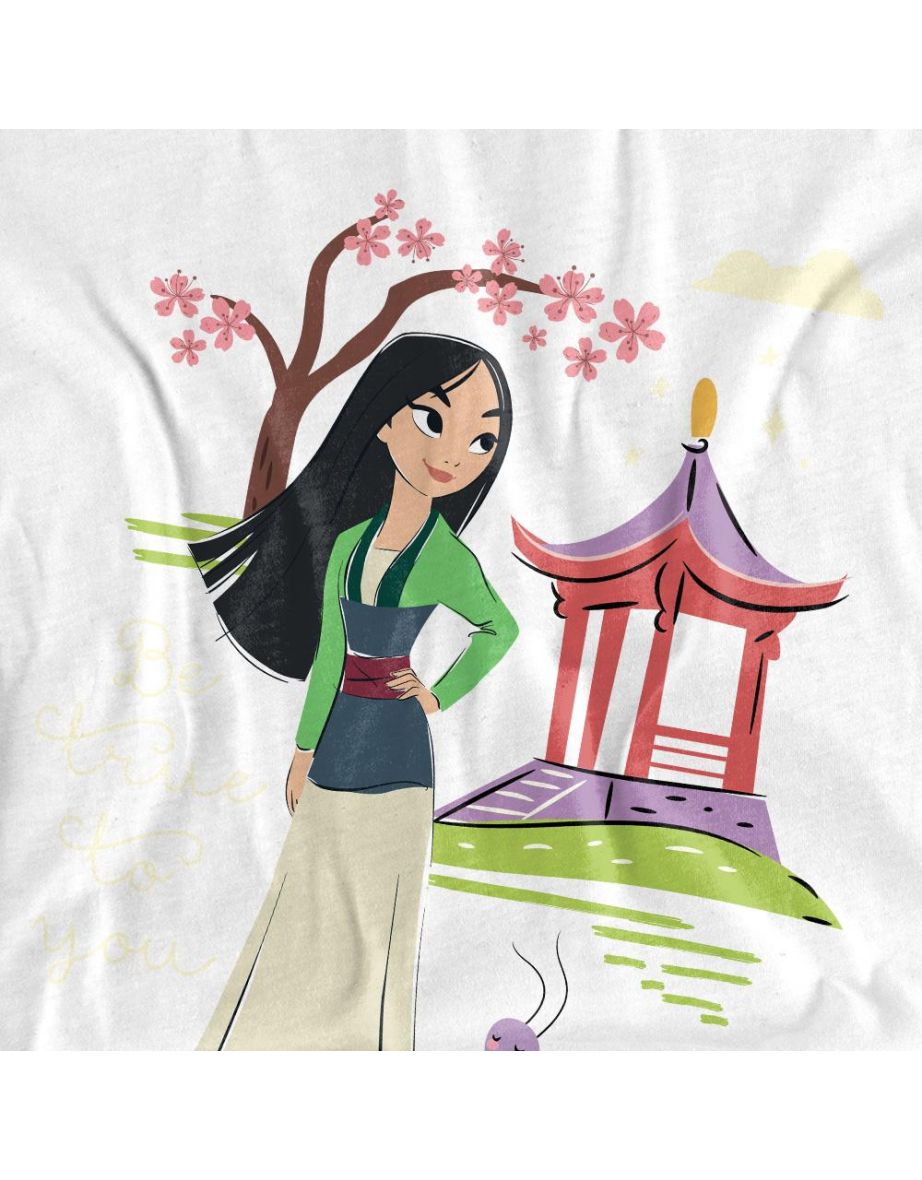 Mulan  Adult Be True To You T-Shirt - White - 2