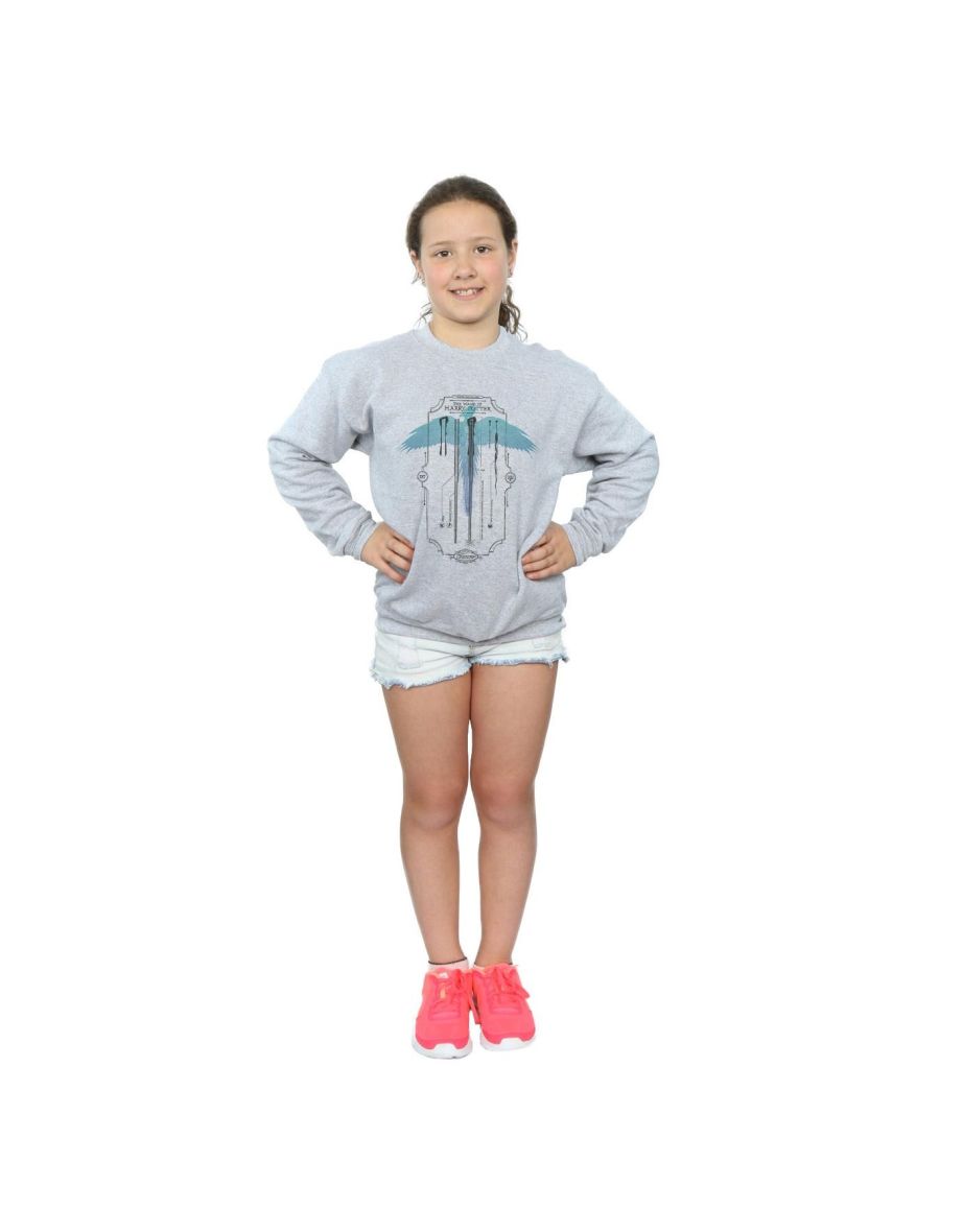 Harry Potter Girls Garrick Ollivander The Wand Sweatshirt - Sports Grey - 4