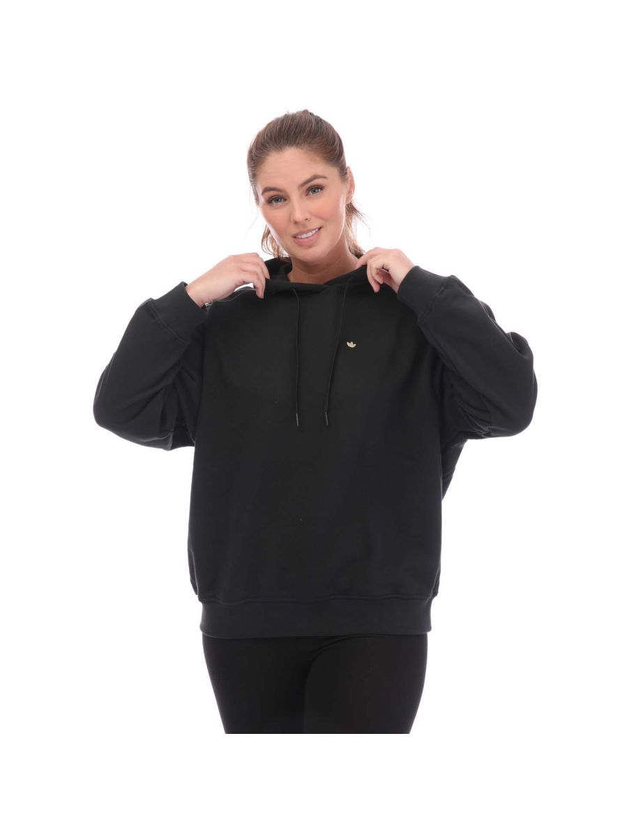 Women's adidas Originals Trefoil Logo Hoodie in Black