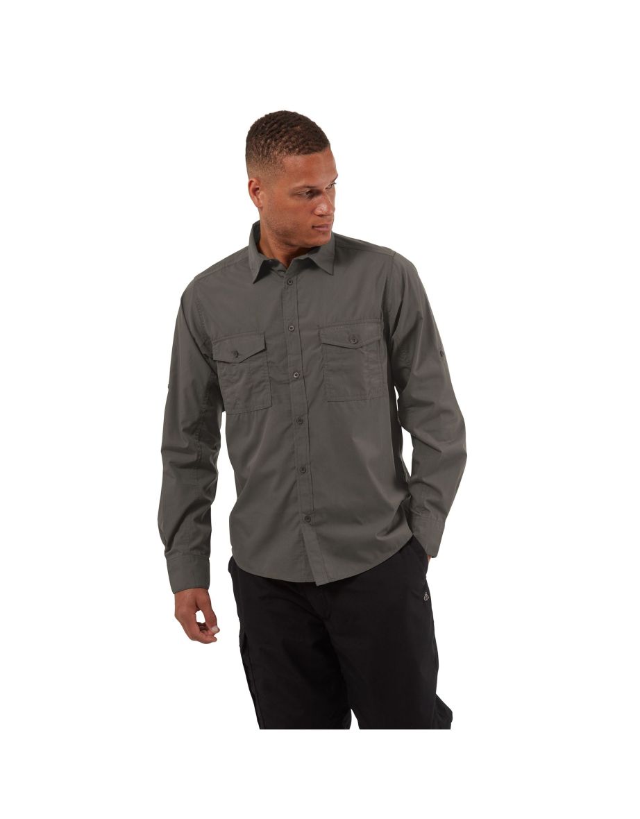 Craghoppers Mens Expert Kiwi Long-Sleeved Shirt - Carbon Grey - 3