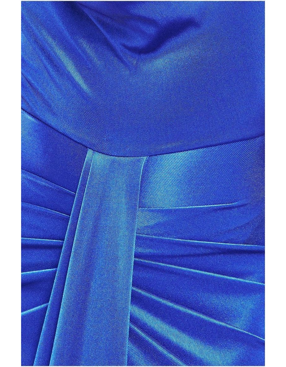 Goddiva Open Back Cowl Neck Maxi Dress - Royal Blue - 4