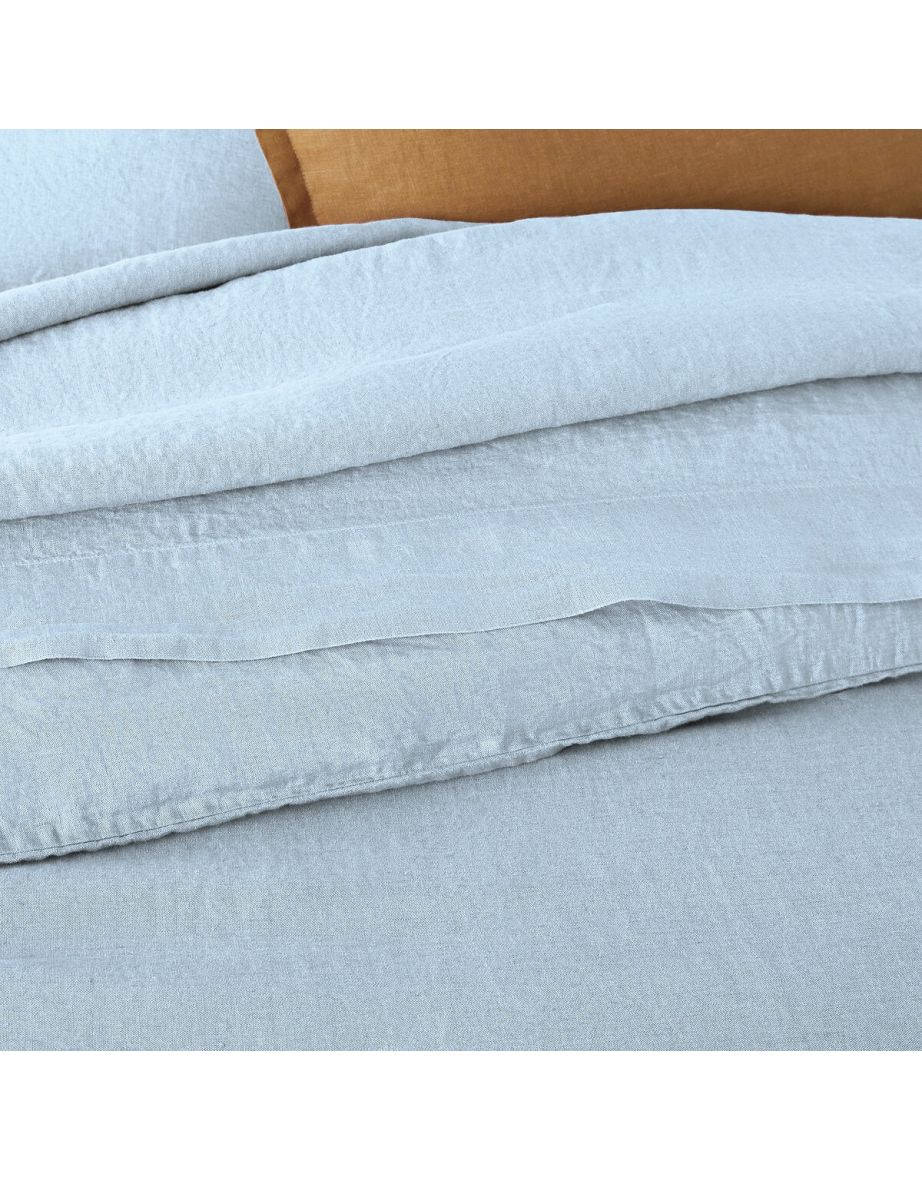 35cm High 100% Washed Linen Fitted Sheet - 2