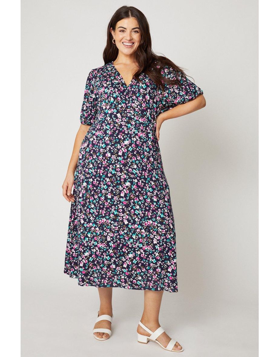 Wallis navy clearance wrap dress