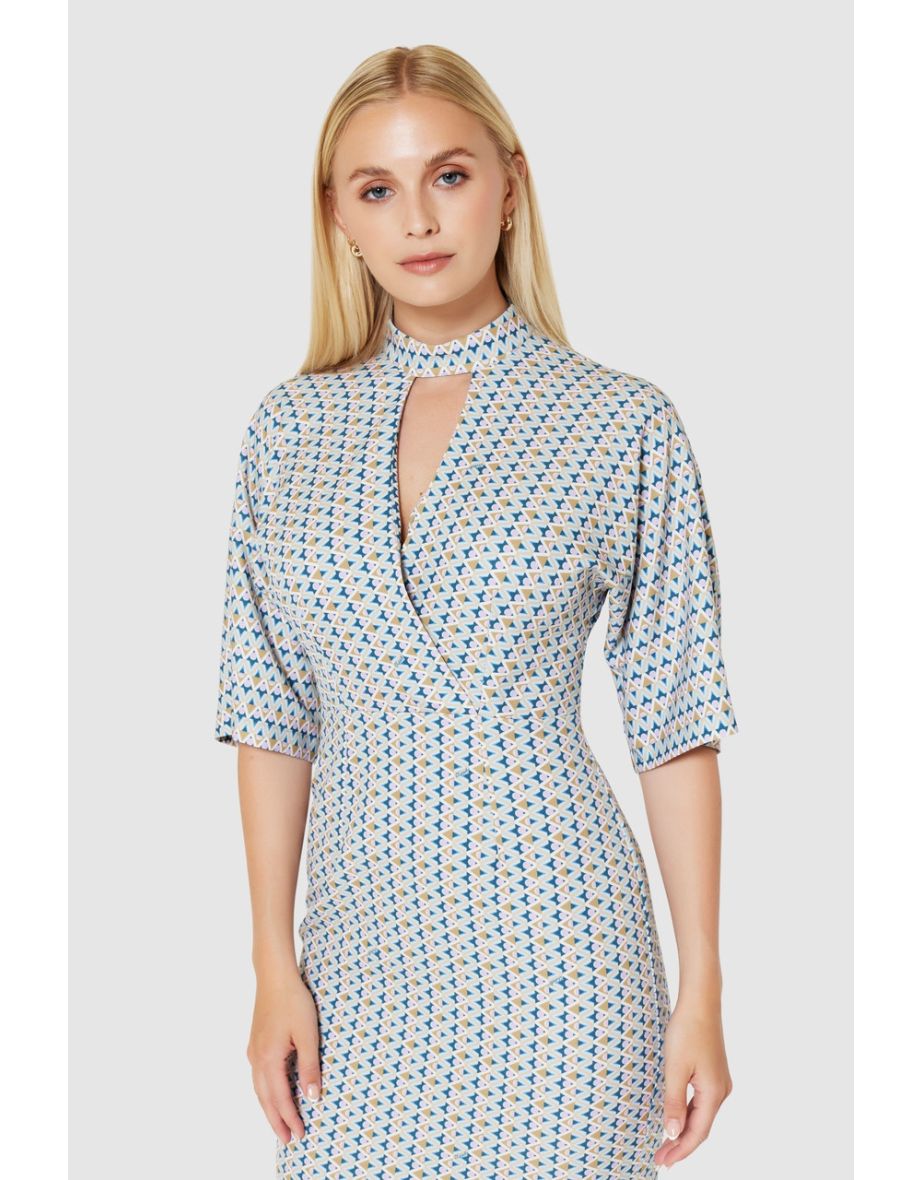 Closet London Lilac Kimono Pencil Dress - 3