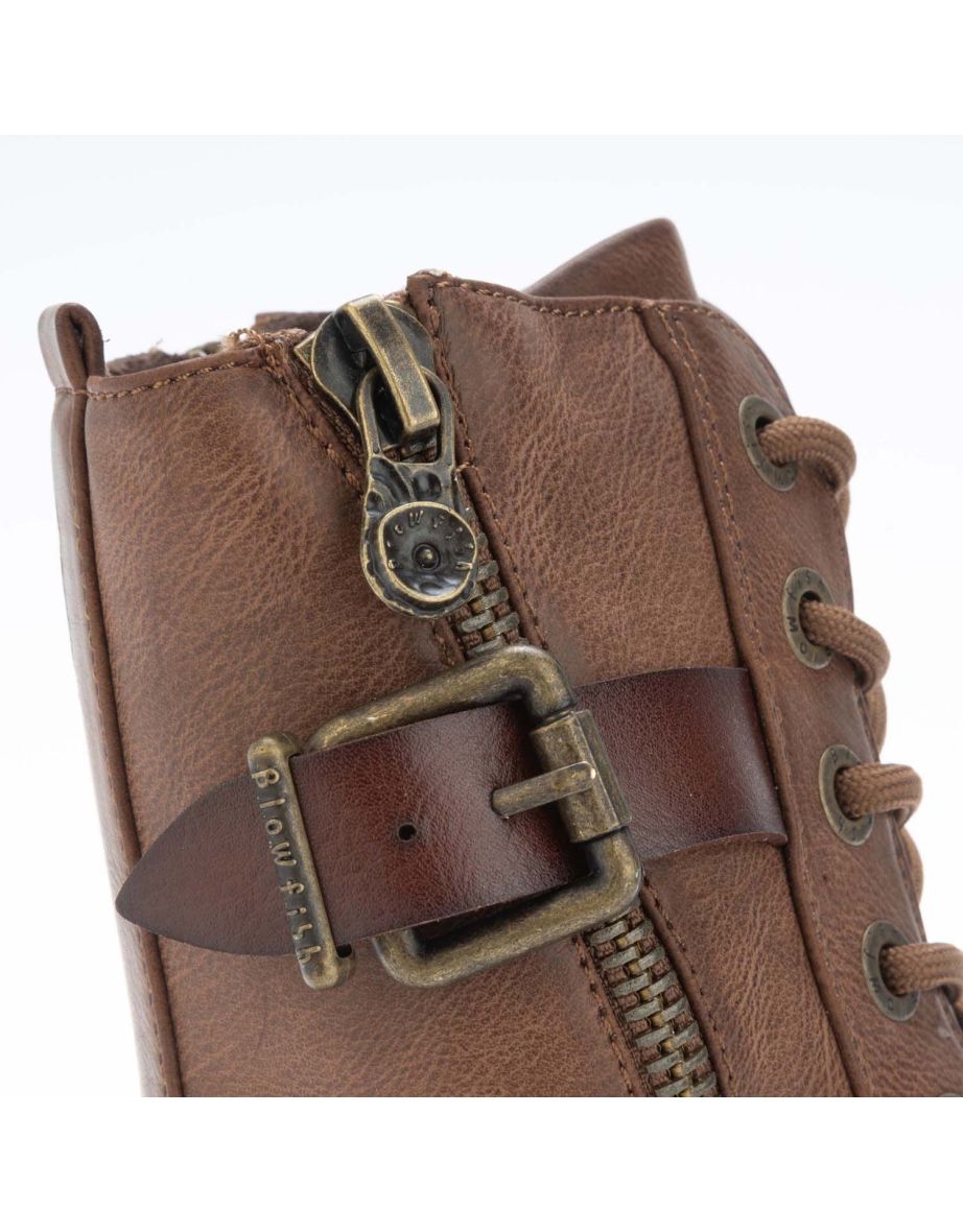 Women's Blowfish Malibu Rauly 2 Combat Boots in Brown - 4