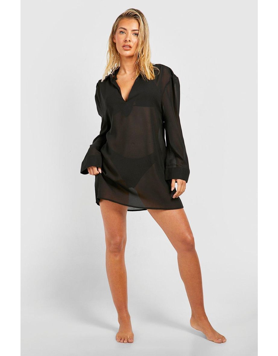 Essential Beach Cover-up Tunic - black