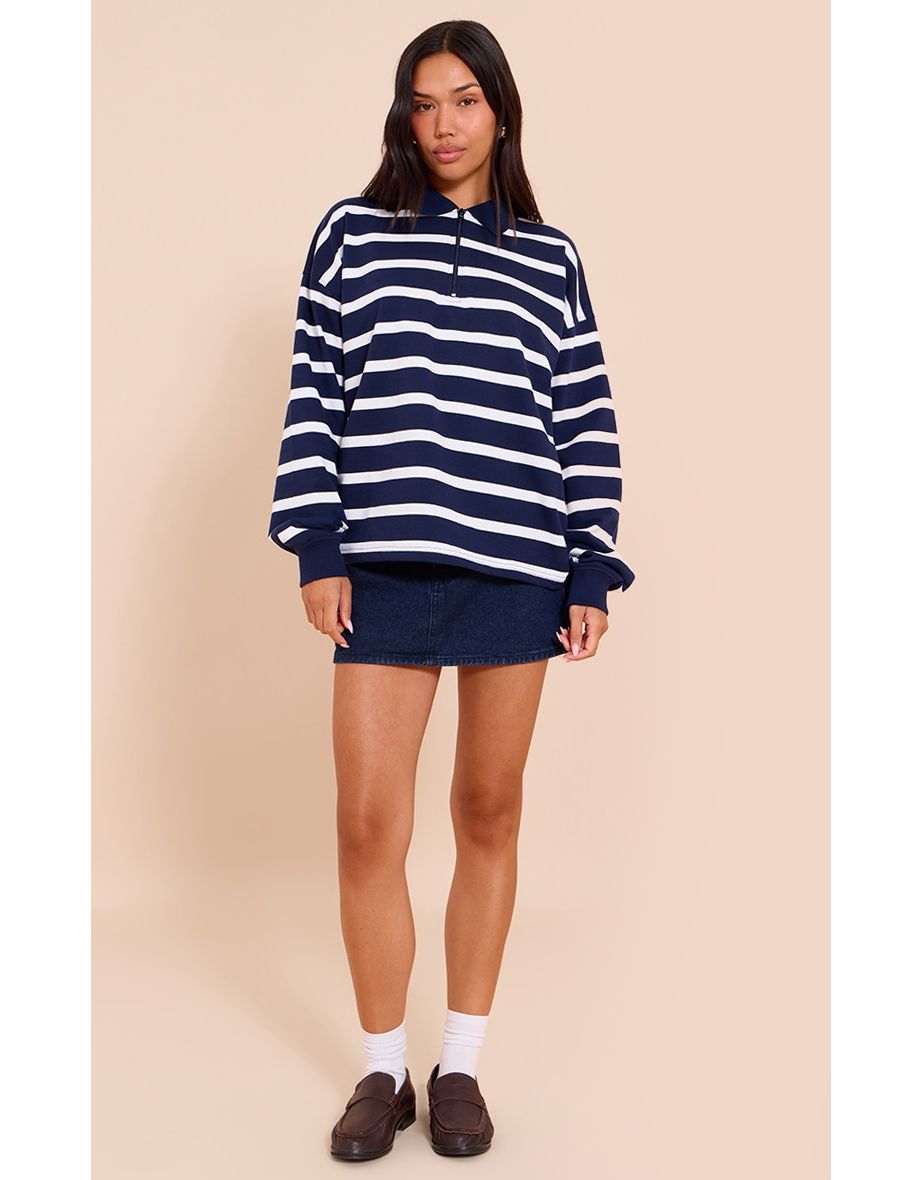 Indigo Button Up Denim Mini Skirt
