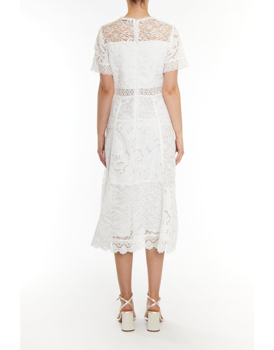 Charlie White Patchwork Lace A-line Midi Dress - 1