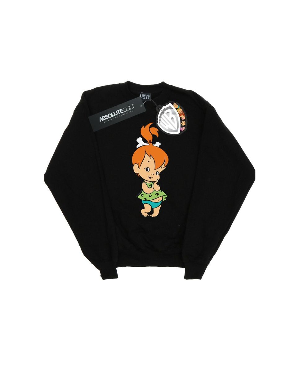 The Flintstones Boys Pebbles Flintstone Sweatshirt - Black