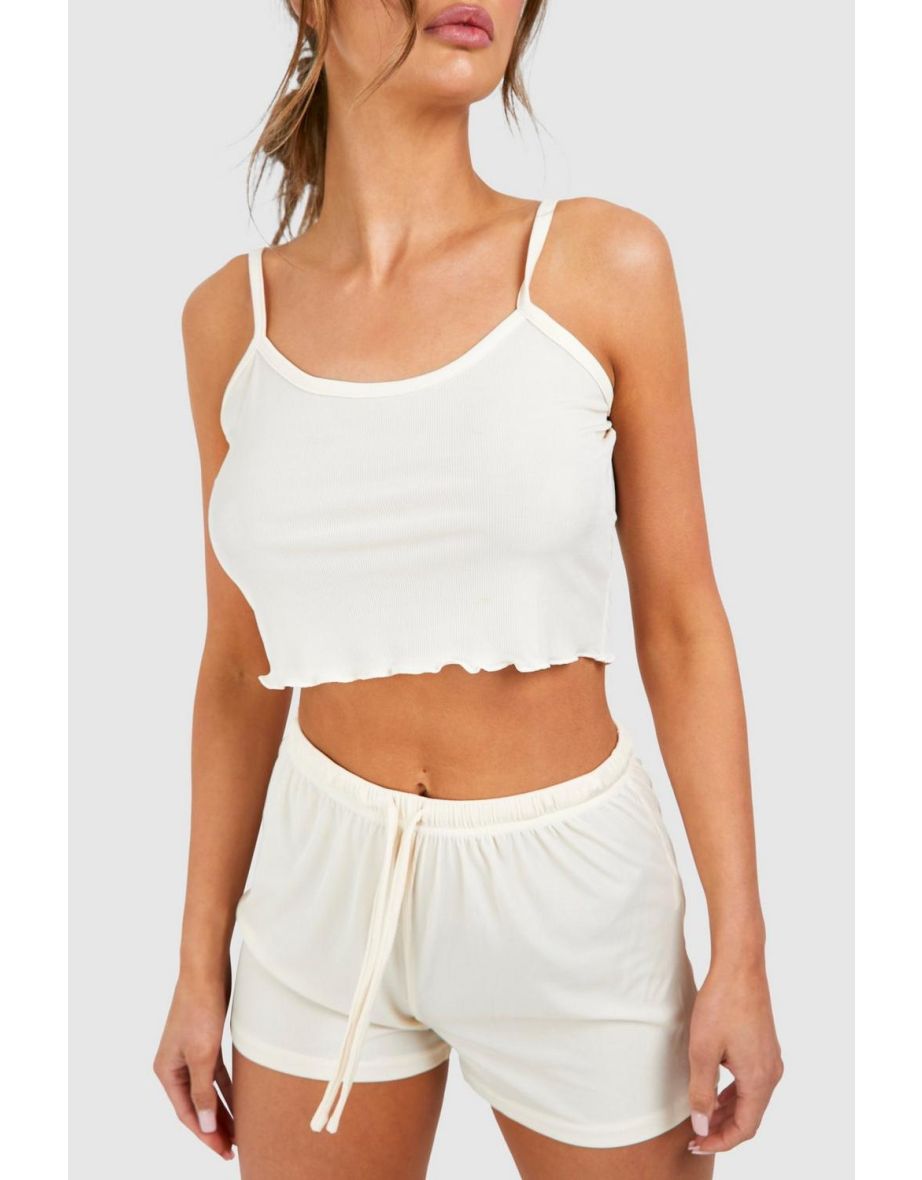 Cami Vest And Short Pyjamas - cream - 3