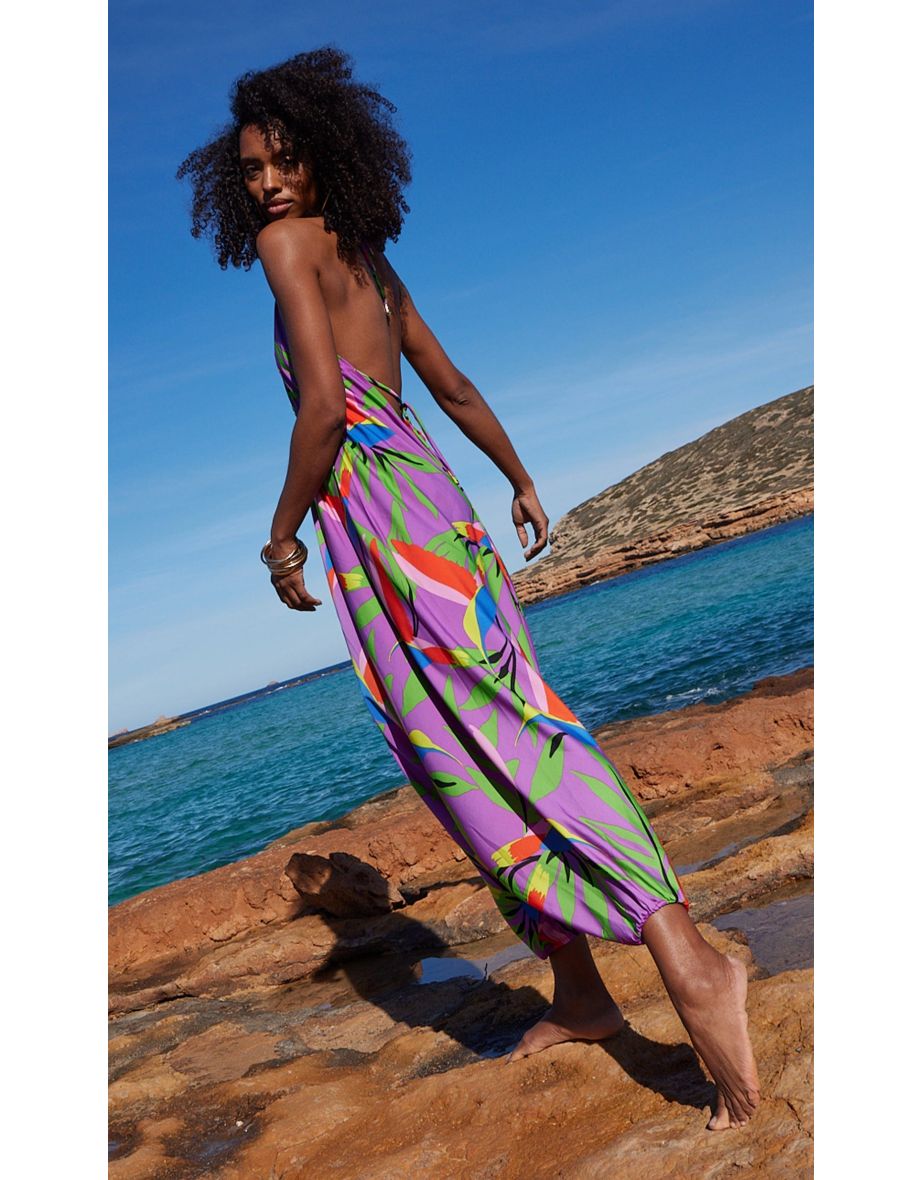 Genie Jumpsuit in Humming Bird Purple - 5