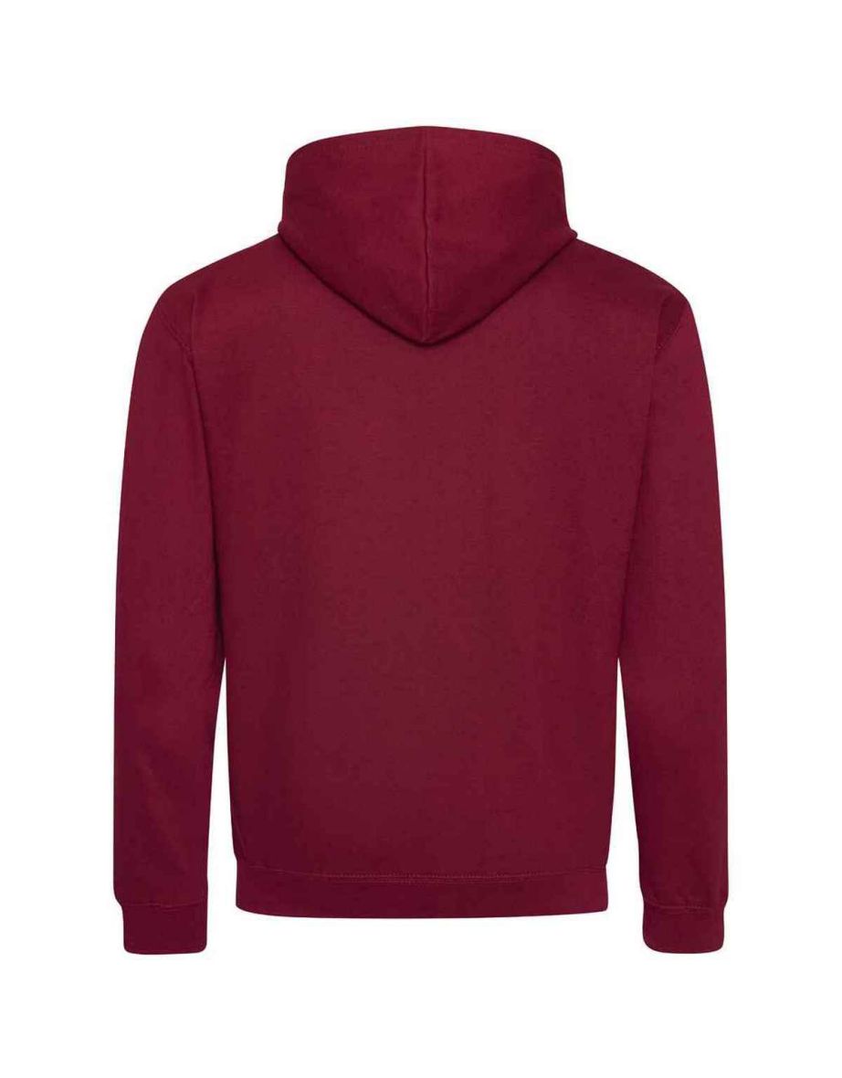 Awdis Womens/Ladies Varsity Hoodie - Burgundy/Charcoal - 1
