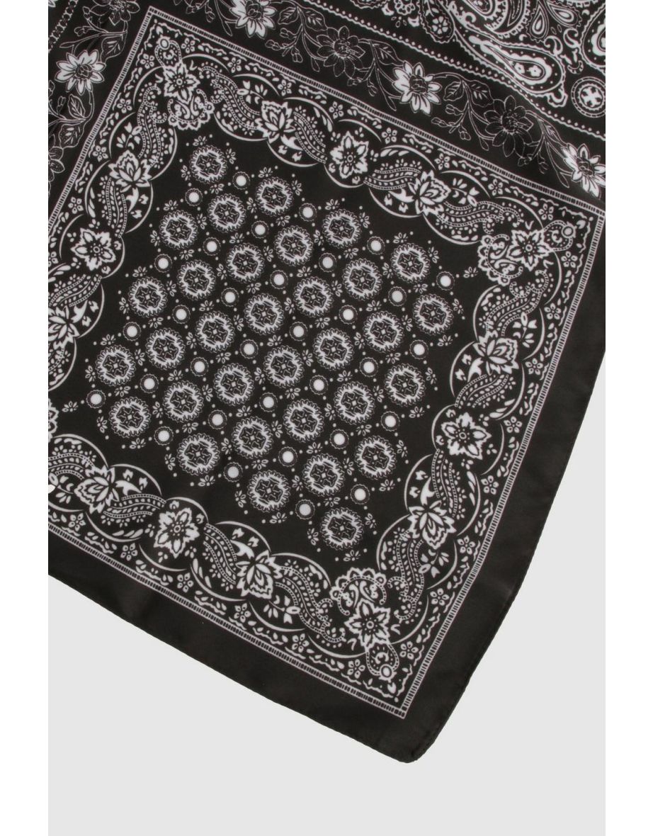وشاح رقبة بطبعة - أسود - 2