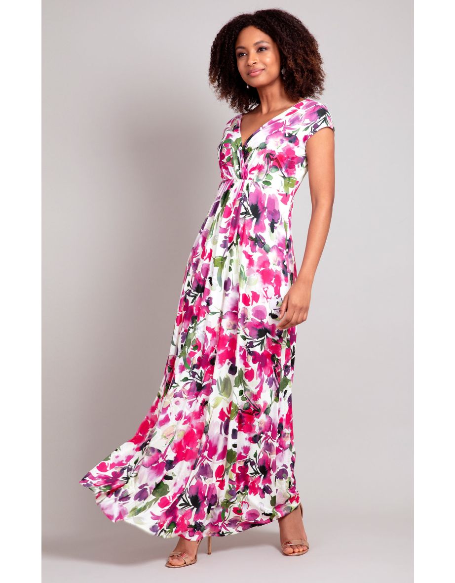 Shop Sophia Maxi Dress Petite Fuchsia Florals Online in Oman VogaCloset