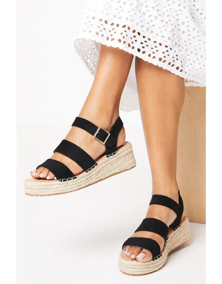 Gabbi Low Espadrille Strappy Wedge Sandals